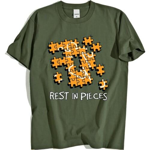 Rest in Pieces Puzzle Prints New 2020 T-Shirts Mens 2020 New Fashion Clothes Loose Crewneck T Shirts Loose Breathable T Shirt