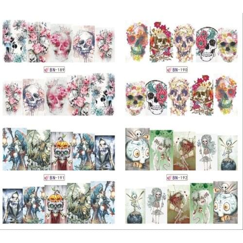 New arrived 3D Valentin Nail Stickers Decals Halloween & Xmas Mixed Style Adhesive Stickers Nail Art Decoration Z0355