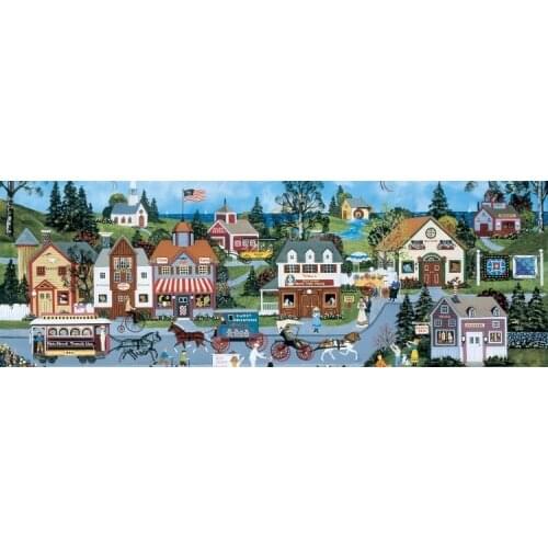 Adult Puzzle 950 Long Version Puzzle European Popular Cartoon Illustration Cartoon Happy Community Bedside Wall Hanging