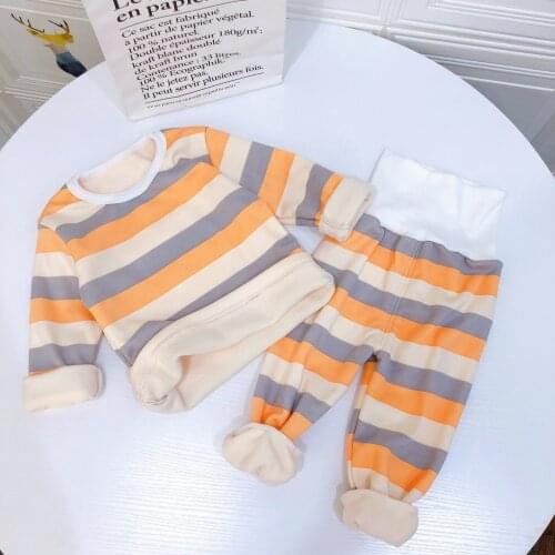 Baby Clothes Autumn Kids Girls Clothing Boys Sets Children Pajama Tracksuit For Girls Outfits Kids Sleepwear Plus velvet Warm