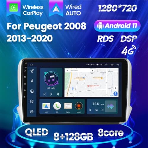 2+32G For Peugeot 2008 208 series 2014 2015 2016 Multimedia Stereo Car DVD Player Navigation GPS Radio WIFI Android