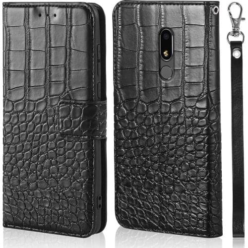 Luxury Magnet Leather Flip phone Case for Meizu M8 Lite (V8) Wallet Card Holder Cover for Meizu V8 Crocodile skin Case
