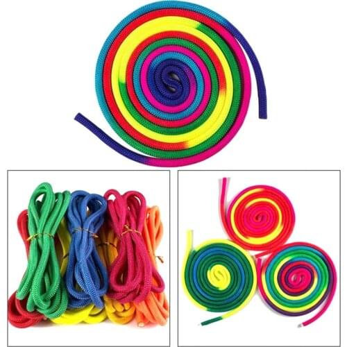 Sport Gym Rainbow Color Rhythmic Gymnastics Rope Solid Competition Arts Training Rope Gymnastics Rope4fz