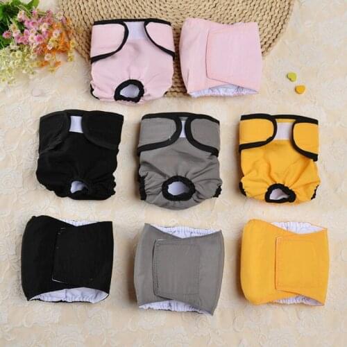 Pet Sanitary Physiological Pants Dog Diaper Washable Female Dog Shorts Panties Menstruation Underwear Pet Briefs