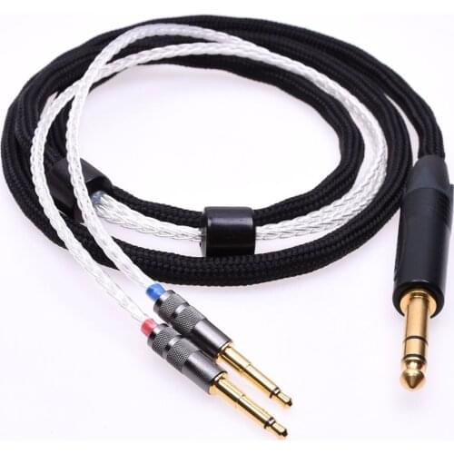 Headphone Extension Cord 16 Cores 5N Silver Plated Headphone Upgrade Cable Compatible For FINAL Audio D8000