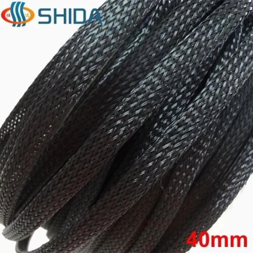 High Density 40 mm Diameter 5 meters Expandable Cable Braided Sleeving Expander Sleeves Spiral Cable Wrap Management
