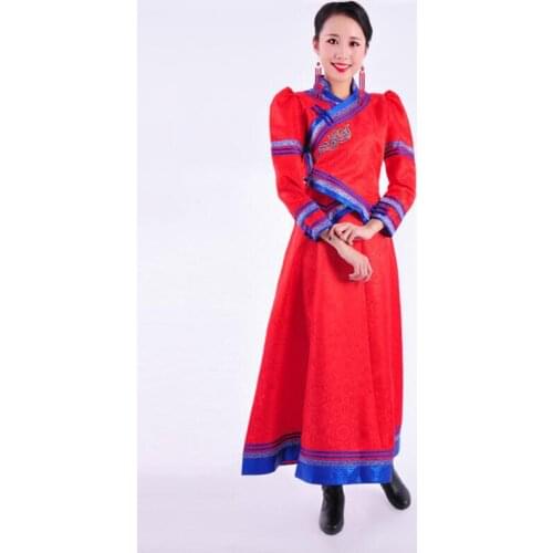 Female long skirt performance wear mongolia dance costume national clothing elegant asia outfit Traditional festival suit