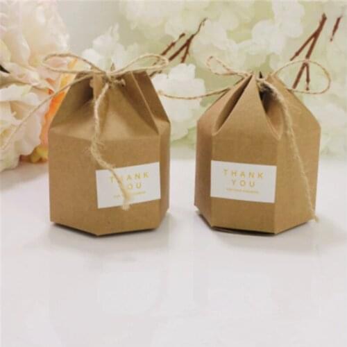 10/20pcs Baby Shower Kraft Paper Candy Gift Boxes Lantern Shape Wedding Gift Cake Favors Gift Packaging Box Dragees Box Bags