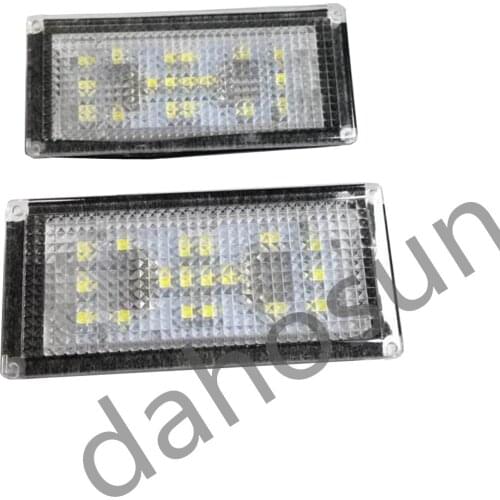 2Pcs LED Rear Number License Plate Light For BMW E65/E66 Saloon 01-08 Not for Japanese car Only for horizontal glass tube bulb