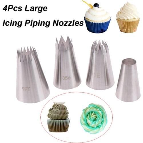 4pcs Decorating Mouth Creative Practical Kitchen Supplies Cake Tools DIY Baking Tools Spherical Cream Three-Piece Cake Tableware