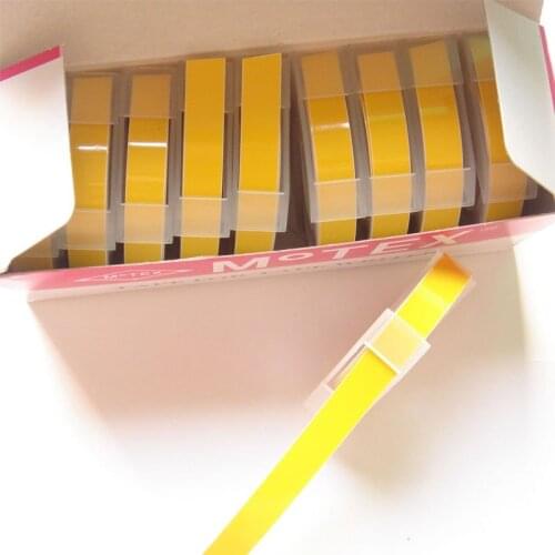 5PCS yellow color PVC hard Tape self adhesive 9mm DIY handmade accessories,masking label tape vinyl scrapbooking