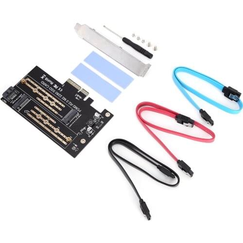 Add On Cards PCIE to M2/M.2 Adapter SATA M.2 SSD PCIE Adapter NVME/M2 PCIE Adapter SSD M2 to SATA PCI-E Card M Key +B Key