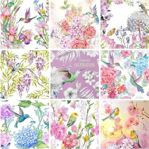 HUACAN DIY Diamond Painting 5d Bird Mosaic Flower Full Square Diamond Embroidery Animal Home Decor Home Decor