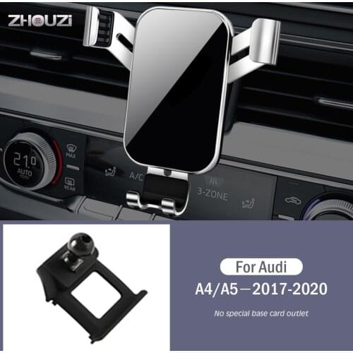 Car Mobile Phone Holder Air Vent Mounts Stand GPS Gravity Navigation Bracket For Audi A4 A5 B9 8WH 2017-2020 Car Accessories