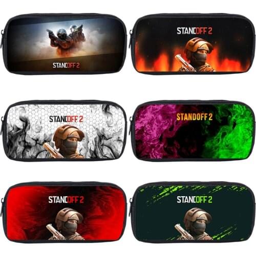 3D Anime Standoff 2 Pencil Case kid Shooting Game Cosmetic Cases Makeup Box School Supplies Stationery Storage Pouch Bag Student