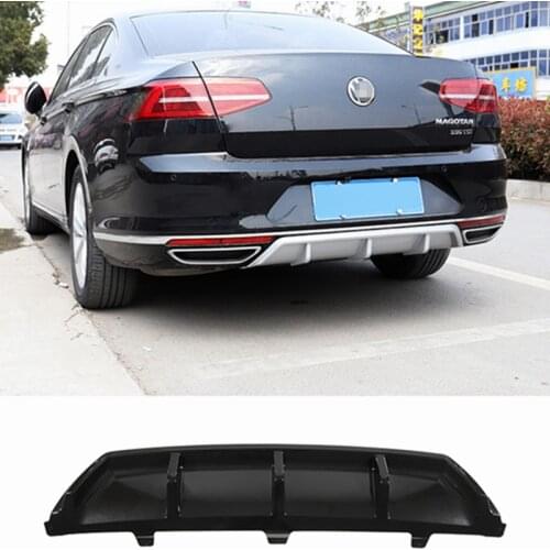 For Volkswagen VW Passat B8 2017 2018 2019 2020 ABS Materoal Rear Bumper Lip Body Kit Spoiler Rear Diffuser Accessories