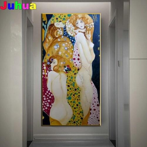 Gustav Klimt Abstract Nude Sleeping Woman 5D Diy Diamond Painting full round square diamond Embroidery Mosaic art home decor