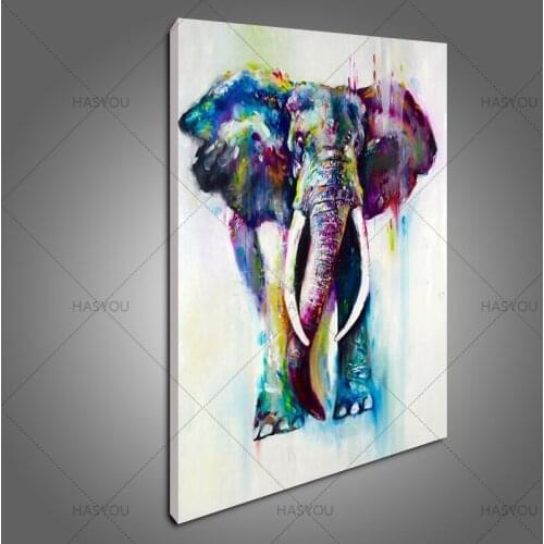 Top Artist Handpainted High Quality Animal Oil Painting on Canvas elephant Painting wall Picture for home decor christmas gift