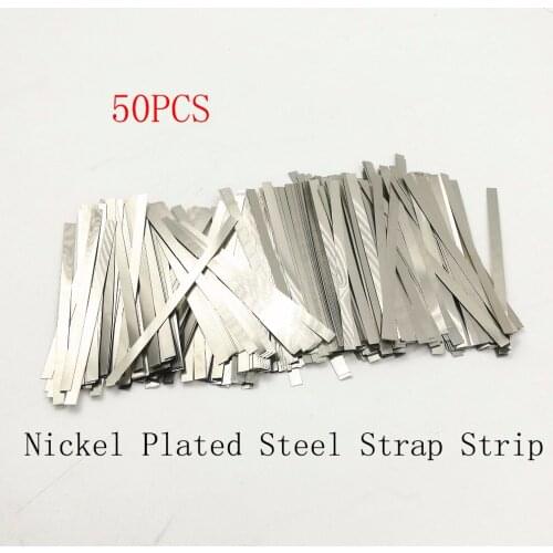 Lot 50 PCS Nickel plated steel strip Nickel Plate Strap Strip Sheets for 18650 battery spot welding machine Welder Spot welder