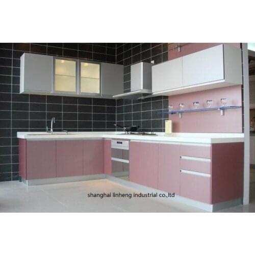 Melamine/mfc kitchen cabinets(LH-ME010)