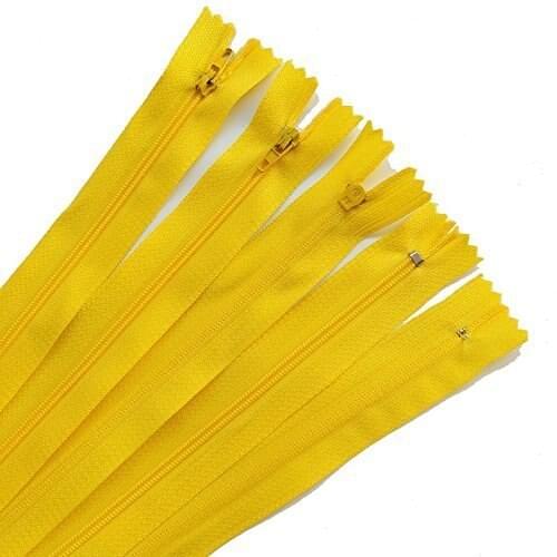 10pcs Yellow color 3# 15/20/25/30/40CM Closed Nylon Coil Zippers Tailor Sewing Craft 110
