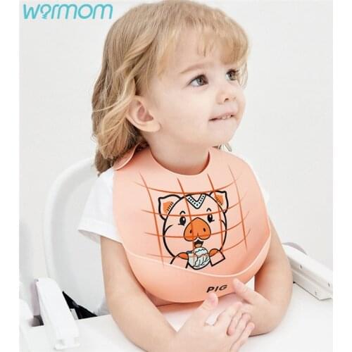 Balleenshiny Food Grade Silicone Baby Bibs Newborn Baby Feeding Tableware Waterproff Baby Bibs For Toddler Breakfast Feedings