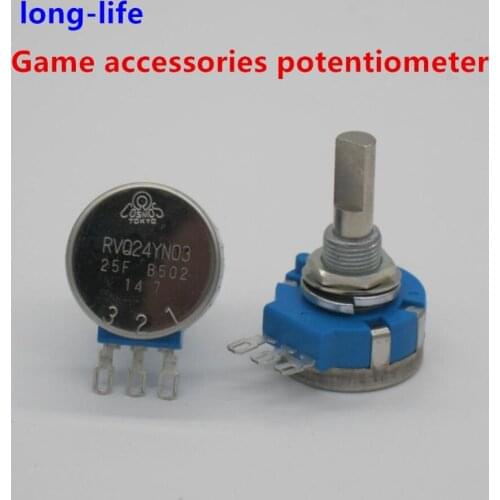 10pc Electronic Component game potentiometer RVQ24YN03 25F B502 5K 25mm axle shaft RVQ24YN03-25F-B502 Original Long life
