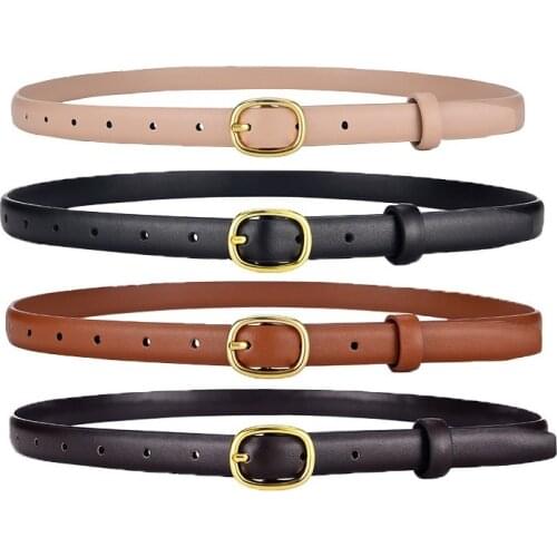 2021 Womens Belt Simple Fashion Ins Female Coat Decoration Slim Thin Belt Pu Imitation Leather Jeans Belts for Women Office 365