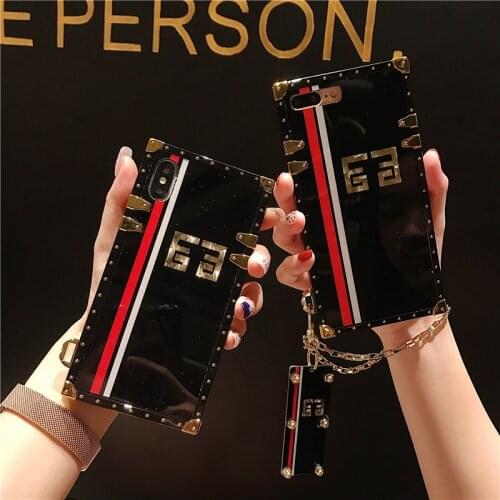 Luxury fashion brand square high quality Phone case For iPhone 11 12 Pro X 10 XS Max XR 7 8 Plus Samsung S10 9 8 20 Plus Cover