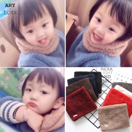New Winter Autumn Baby Scarf Childrens Collar Plus Velvet Warm Baby Boy Girl Scarves Newborn Cotton Soft Snood Children Scarf