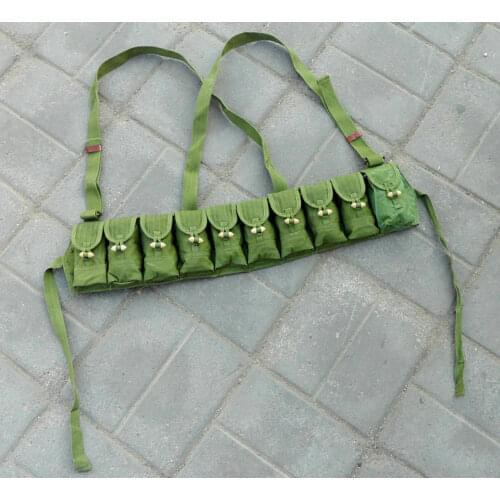 OLD Vietnam War Surplus Chinese Sks Type 56 Semi Ammo Chest Rig Bandolier Pouch ORIGINA SURPLUS MILITARY COLLECTIBLES