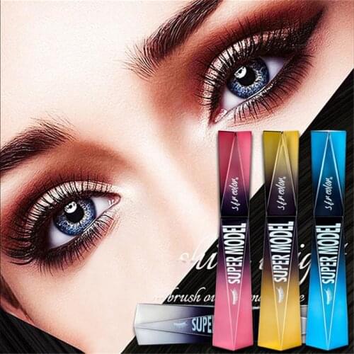 4 Colors 4D Silk Fiber Lash Mascara Waterproof Fast Dry Eyelash Extension Black Thick Lengthening Curling Eye Cosmetics TSLM2