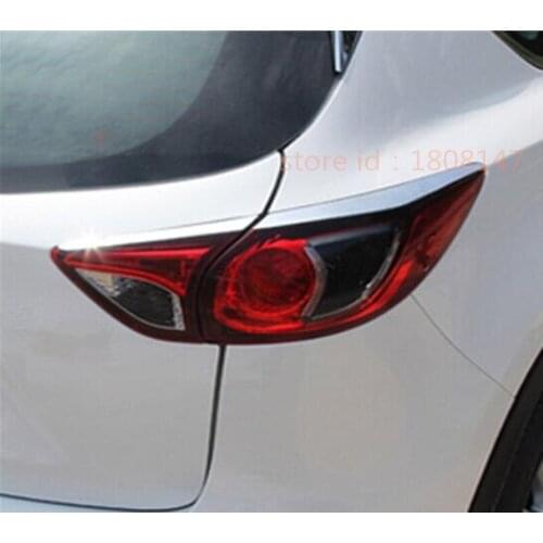 High Quality car body Rear tail back Light lamp frame stick chrome ABS cover trim switch 4pcs for Mazda CX-5 CX5 2012 2013 2014