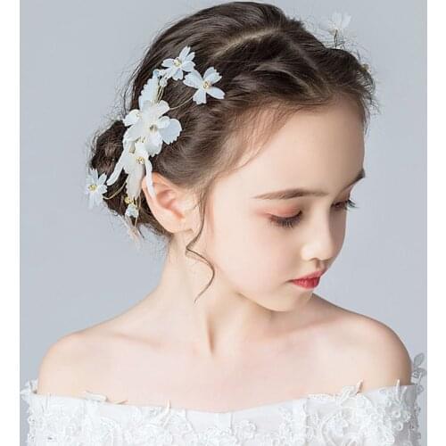 Bridal Crystal Flower Hair Clip Floral Style Girls Barrette Kids Girls Hair Jewelry Bridesmaid Wedding Hair Accessories