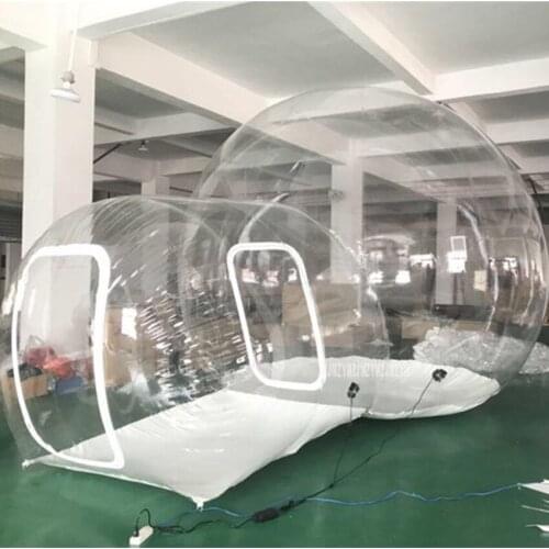 0.3mm PVC Inflatable Bubble Tent Lawn Dome Hiking Tent Transparent Clear Camping Tents Advertising Inflatable Tent 3M Bubble