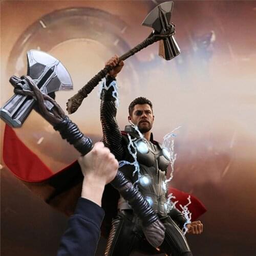 1:1 Axe Hammer 73cm Cosplay Weapons Movie Role Playing Thunder Hammer Axe Storming Axe Figure