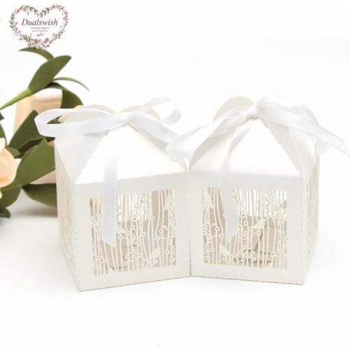 10pcs Bird Laser Cut Candy Box Wedding Decoration Gift Bag Wedding Favors and Gifts for Guest Party Supplies-LM