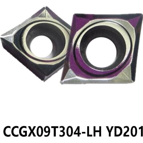 100% Original CCGX 09T304 CCGX09T304-LH YD201 CCGX09T3 Lathe Cutter Turning Tools for Aluminum Copper CNC Carbide Inserts