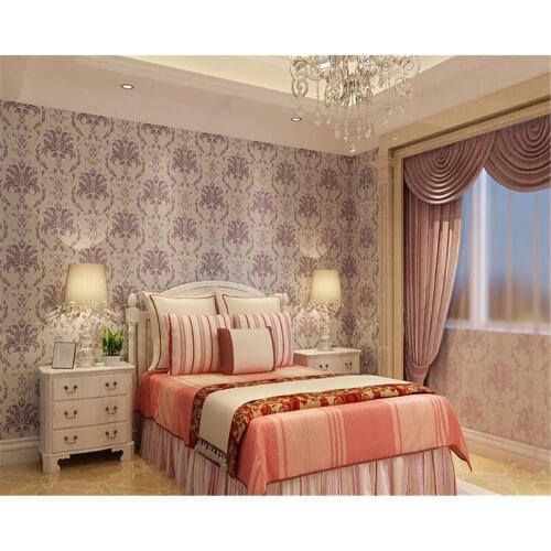 Beibehang Fashion beautiful nonwoven classic flower TV background wall paper bedroom full shop warm papel de parede 3d wallpaper