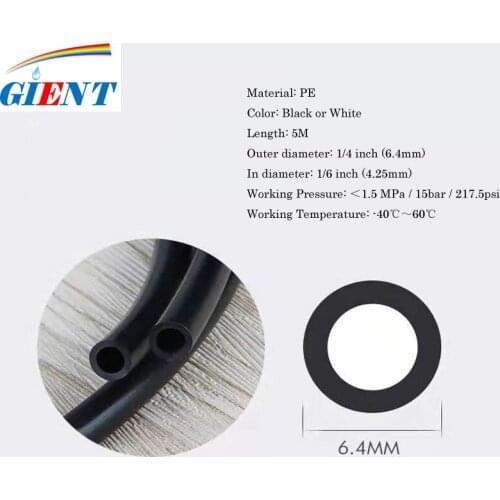5M PE Tube Garden Water Hose Soft Water Purifier Pipe Diameter 6mm For Low Pressure Mist Spray System