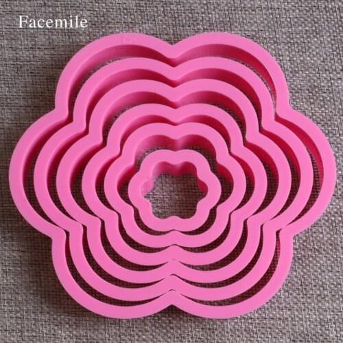 6pcs Plum Blossom Flower Shape Cake Biscuit Cutter Decorating Mold Tools Baking Fondant Decorating 02031 Gift