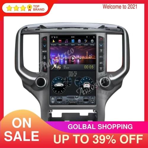Android 9.0 128G For Dodge RAM 2018-2020 Vertical Screen Tesla Radio Car GPS Navigation Tape Recorder Auto Stereo Head Unit IPS