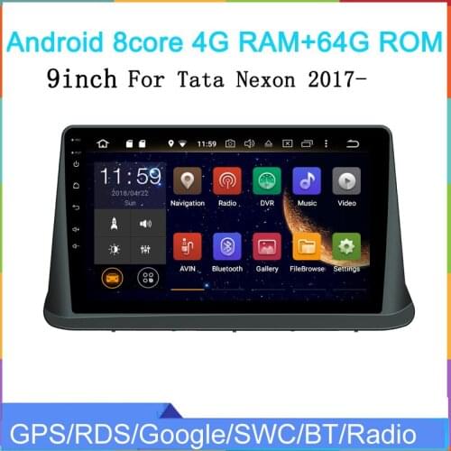 9inch Android 10 car multimedia player for Tata Nexon 2017-2020 car radio audio stereo gps navigation Carplay auto headunit