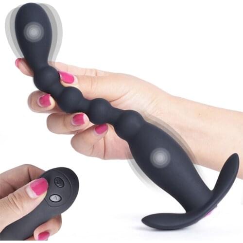 Wireless Remote Bendable Anal Beads Dildo Vibrator 10 Frequency Prostate Massage Anal Stimulator Vibrator Sex Toys For Women Men