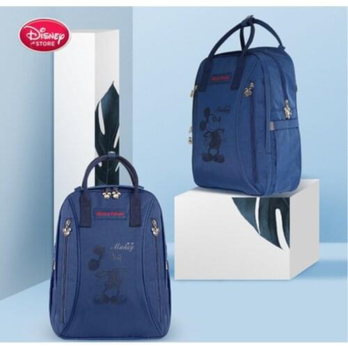 Disney Minnie Mickey Backpack Diaper Bag Practical Mummy Bag Large Capacity Multifunctional Handbag Practical Fashion Backpack