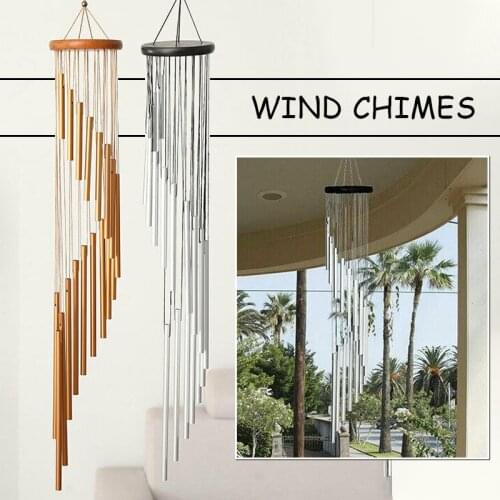 Yard Garden Tubes Bells Copper Antique Windchime Wall Hanging Outdoor Living Wind ChimesHome Decor Wind Chimes Ornaments