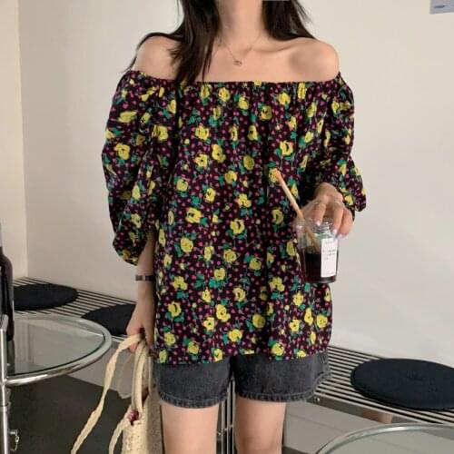 GRUIICEEN Off Shoulder Blouses