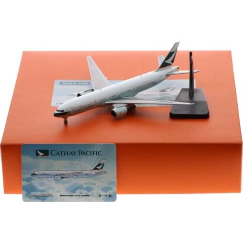 1:400 Alloy Collectible Plane Gift JC Wings EW4772008 Cathay Pacific Boeing777-200ER Diecast Aircraft Jet Model B-HNC With Stand