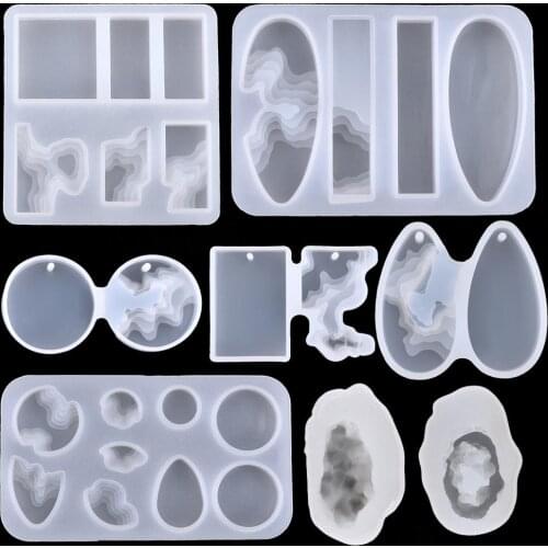 Round Drop Shape Pendant Silicone Resin Mold Casting Molds Jewelry Tools For DIY Epoxy UV Resin Jewelry Making Moulds