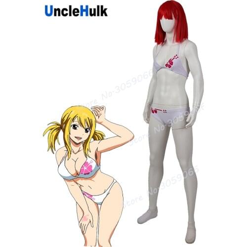 Fairy Tail Lucy Heartfilia Swimsuit Cosplay Spandex Zentai Bikini Suit | UncleHulk